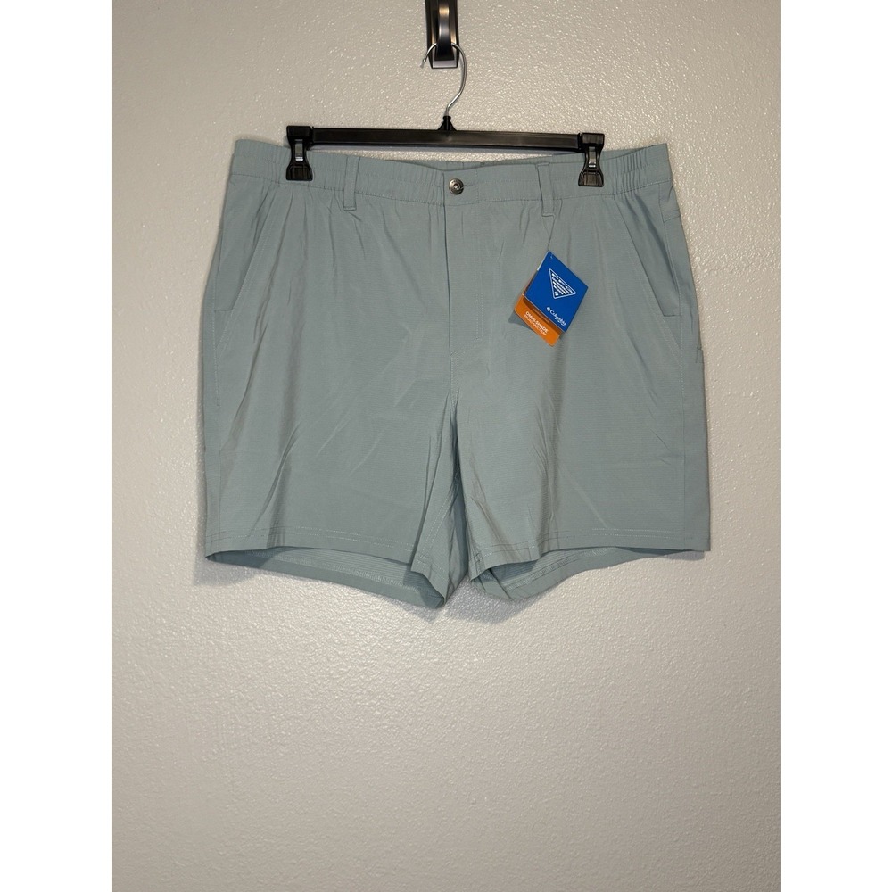 NEW Columbia Shorts Mens XL Blue PFG Uncharted Omni Shade Fishing Outdoor Hike